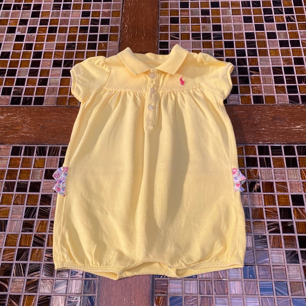 Ralph Lauren Floral Ruffles One Piece Baby Girl